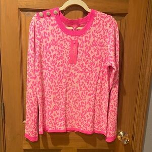 Lilly Pulitzer Pink Animal Print Sweater